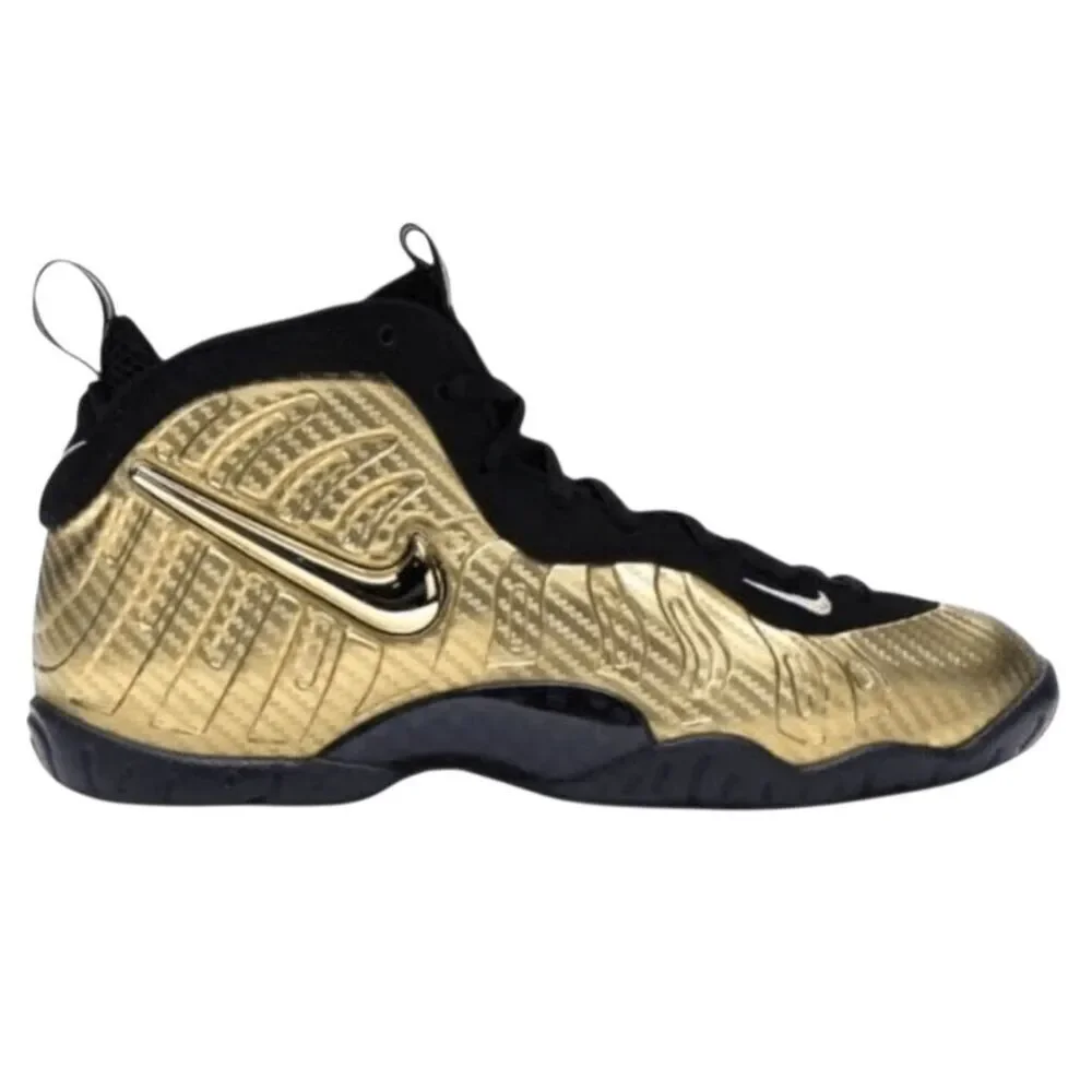 NIKE Air Foamposite Pro GS 'Metallic Gold' Sneakers Size 4Y